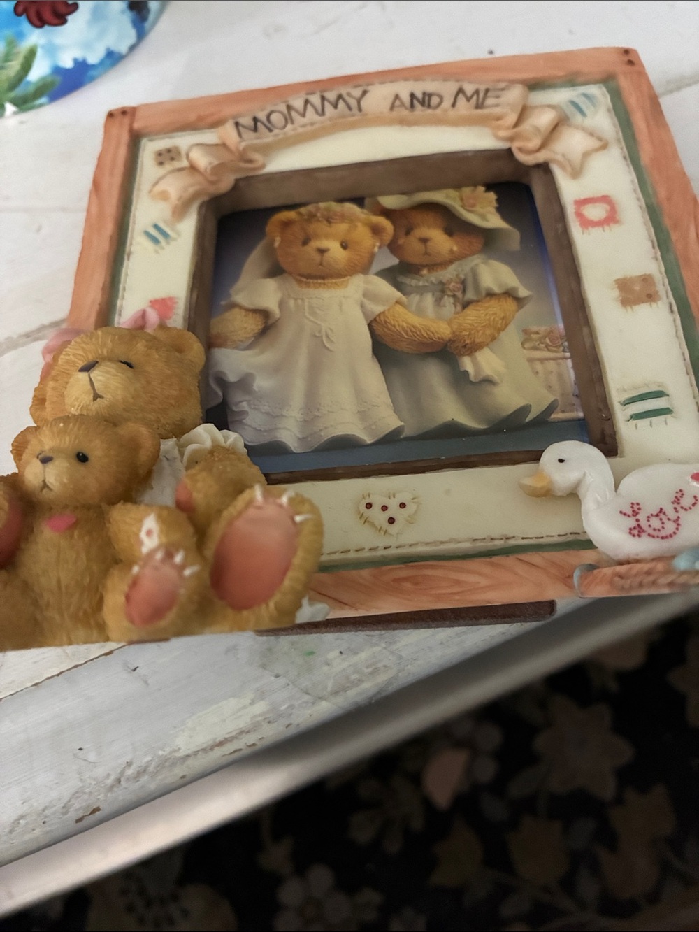 Cherished Teddie Mommy and Me Decorative Bear Picture Frame - 3”x 3” size photo